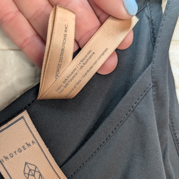 204.indygena Black Asymmetrical Sleeveless Dress - Picture 4 of 8